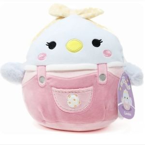🐣 CAMDEN 🐦 Blue Bird in Pink Overalls & Yellow Bandana Easter 2024 Squish NWT